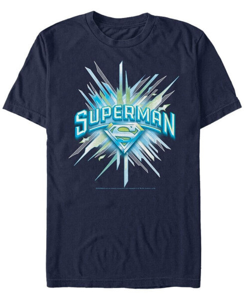 DC Men's Superman Chrystal Logo Short Sleeve T-Shirt