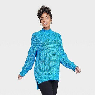 Cozy High Neck Maternity Sweater - Isabel Maternity by Ingrid & Isabel Blue XS