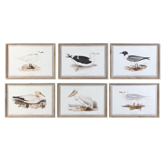 Картина DKD Home Decor 70 x 2,5 x 50 cm традиционный птицы (6 Предметы)