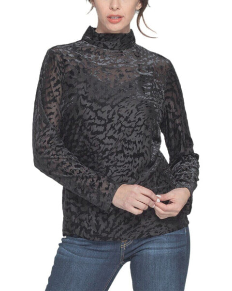 Paparazzi Velvet Burnout Shirt Women's L