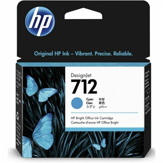 Картридж с оригинальными чернилами HP HP 712 Циановый