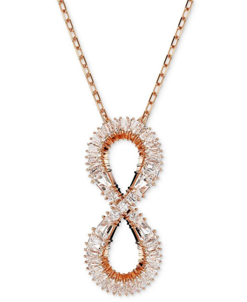 Rose Gold-Tone Mixed Crystal Infinity Pendant Necklace, 15" + 2-3/4" extender