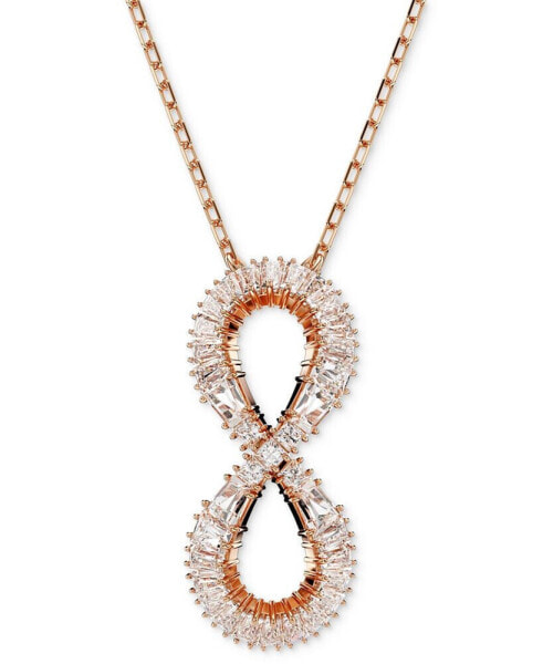 Swarovski rose Gold-Tone Mixed Crystal Infinity Pendant Necklace, 15" + 2-3/4" extender