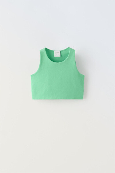 Sleeveless crop top