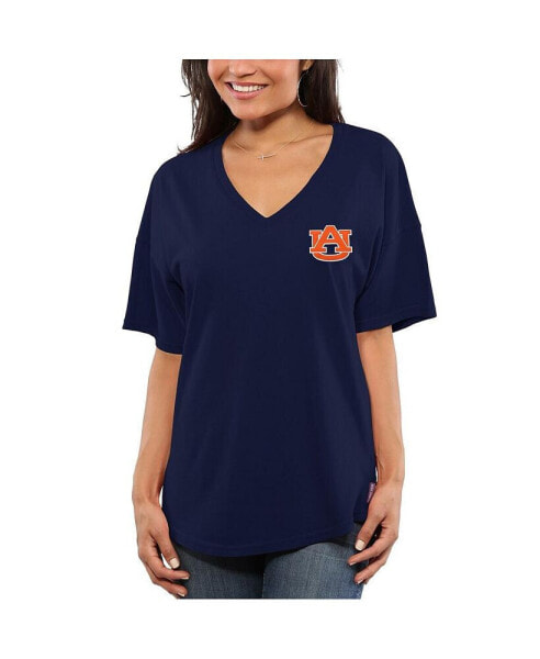 Women's Navy Auburn Tigers Oversized T-shirt