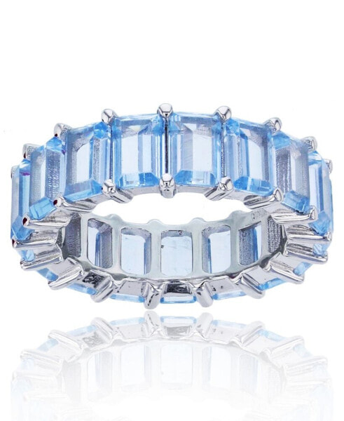 Кольцо Macy's Light Blue Spinel Eternity Band