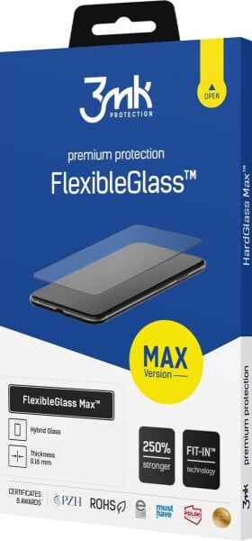 3MK 3MK FlexibleGlass Max Sam S24 Ultra czarny/black, Szkło hybrydowe z wzmocnionymi krawędziami