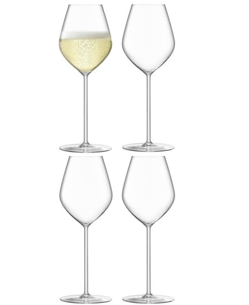 Бокалы для шампанского LSA International borough 10 унций прозрачные хрустальные x 4