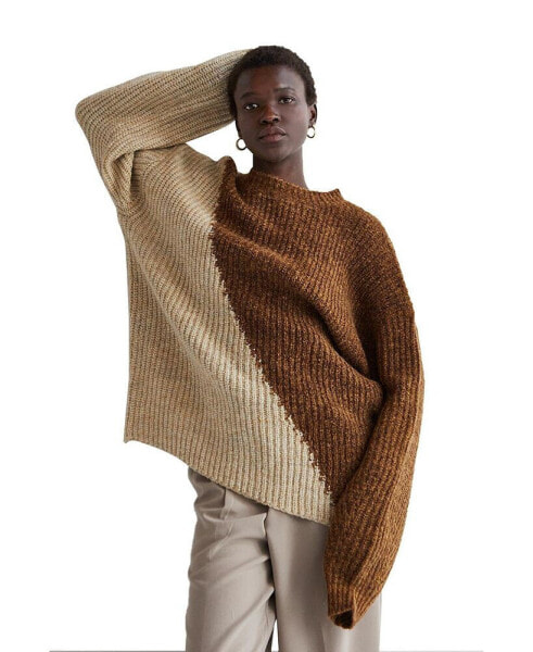 Women's Reese Color Block Asymmetric Sweater
