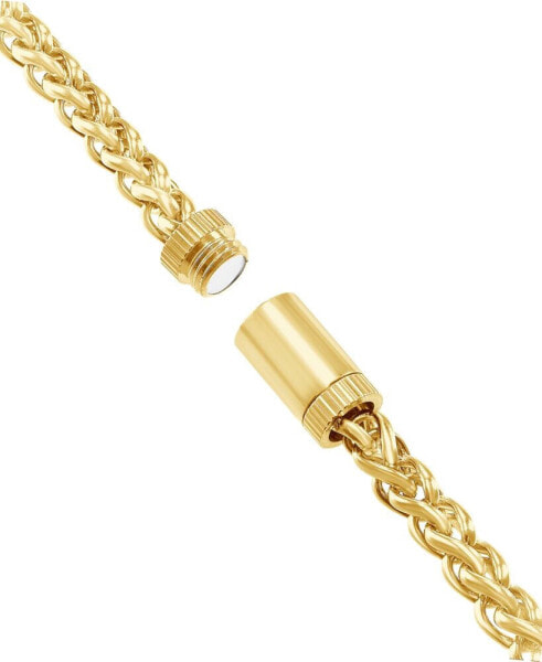 Men's Wheat Link Chain Bracelet in Stainless Steel