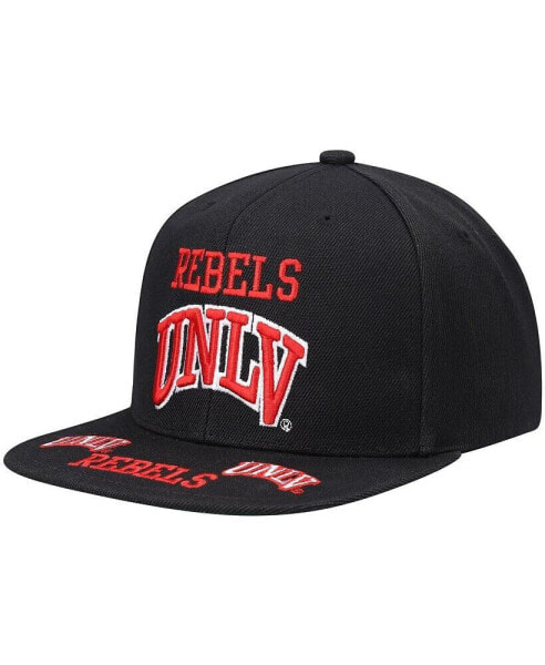 Men's Black UNLV Rebels Front Loaded Snapback Hat