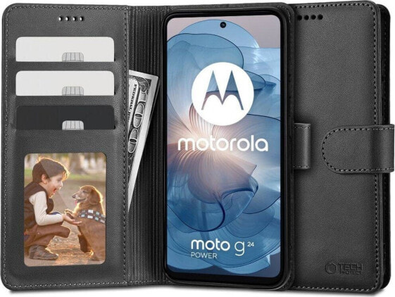 Tech-Protect Etui Tech-Protect Wallet Motorola Moto G24 / G24 Power / G04 Black