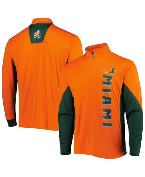 Men's Orange Miami Hurricanes Bart Quarter-Zip Windshirt