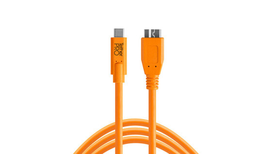 Tether Tools CUC3315-ORG - 4.6 m - USB A - Micro-USB B - USB 3.2 Gen 1 (3.1 Gen 1) - 5000 Mbit/s - Orange