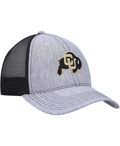 Men's Charcoal, Black Colorado Buffaloes Brant Trucker Adjustable Hat