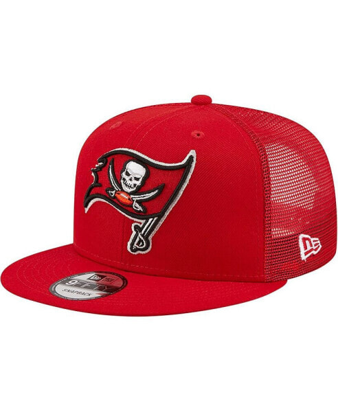 Men's Red Tampa Bay Buccaneers Team Classic Trucker 9Fifty Snapback Hat