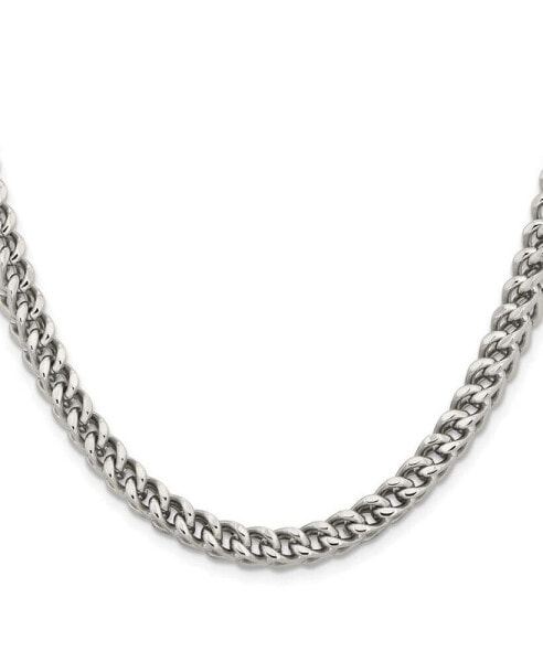 Stainless Steel 6.75mm Franco Chain Necklace