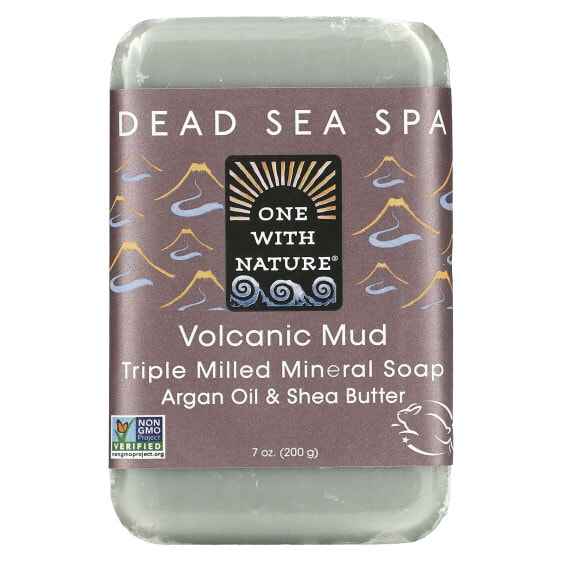 Triple Milled Mineral Soap Bar, Volcanic Mud, 7 oz (200 g)