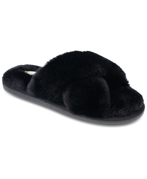 Women's Plush X-Band Slide Slippers