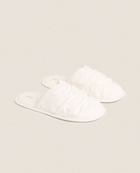 Cotton mule slippers