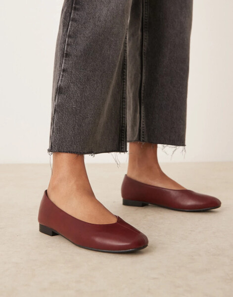 RAID Bonito ballet flats in burgundy