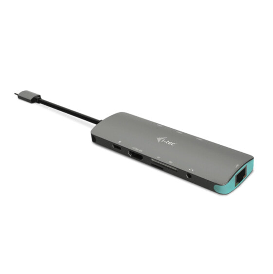 i-tec Metal USB-C Nano Docking Station 4K HDMI LAN + Power Delivery 100 W - Wired - USB 3.2 Gen 1 (3.1 Gen 1) Type-C - 100 W - 10,100,1000 Mbit/s - Silver - Turquoise - MicroSD (TransFlash) - SD