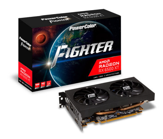 PowerColor AXRX 6500XT 4GBD6-DH/OC - Radeon RX 6500 XT - 4 GB - GDDR6 - 64 bit - 7680 x 4320 pixels - PCI Express 4.0