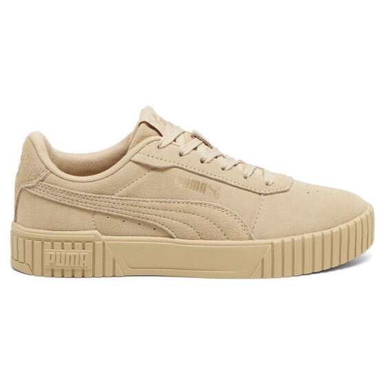 Puma Carina 2.0 Lace Up Womens Beige Sneakers Casual Shoes 39494203