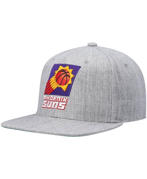 Men's Heathered Gray Phoenix Suns Hardwood Classics Team 2.0 Snapback Hat