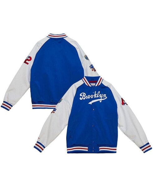 Men's Jackie Robinson Royal Brooklyn Dodgers Cooperstown Collection Legends Raglan Full-Snap Jacket