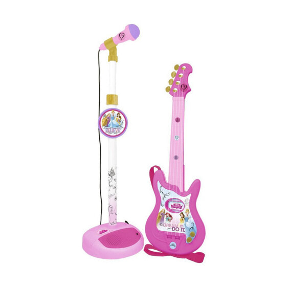 Музыкальная игрушка Disney Princess детская гитара с микрофоном розовая