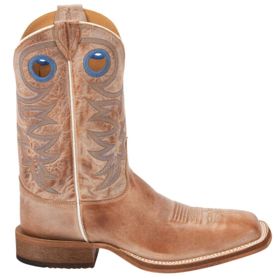 Justin Boots Caddo Square Toe Cowboy Mens Blue, Brown Casual Boots BR744