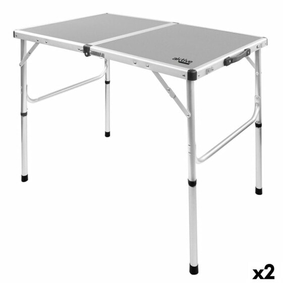 Складной стол Aktive Кемпинг Серый 90 x 70 x 60 см (2 штуки)