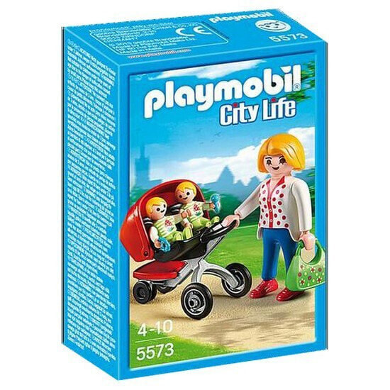 Конструктор для детей Playmobil Мама с двойняшками и коляска