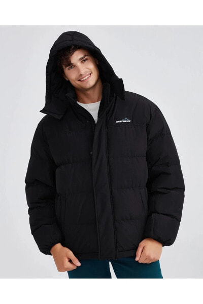 Куртка утепленная Skechers M Outerwear Padded Jacket Erkek Siyah Mont S232432-001
