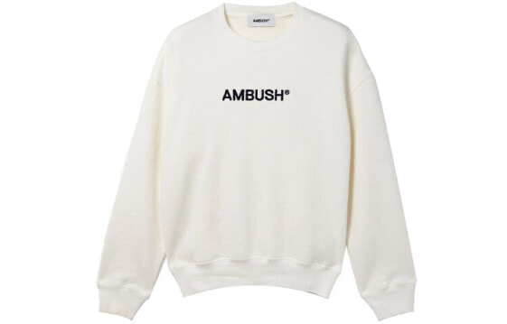 AMBUSH SS21 宽松字母图案圆领卫衣 男款 白色 / Худи AMBUSH SS21 BWBA005S21FLE0010346