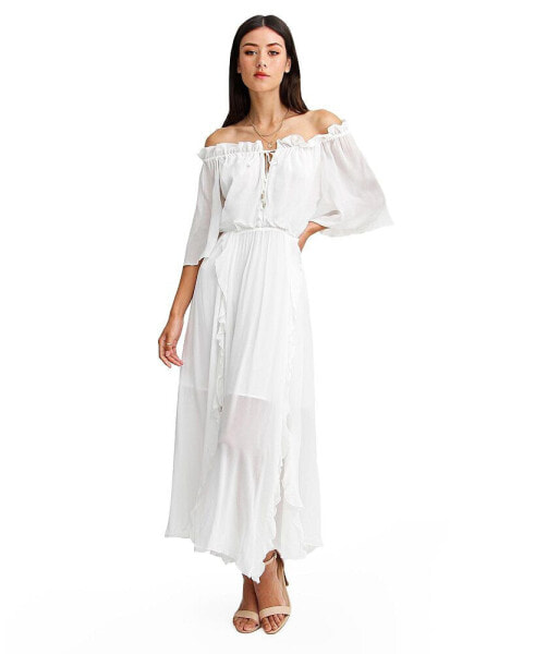 Women Amour Ruffled Midi Dress