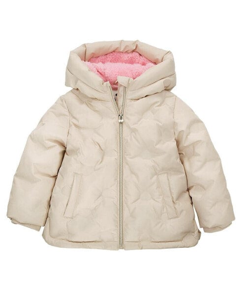 Baby Girls Baby Fleece Lined Heat Puffer Jacket 6-24M