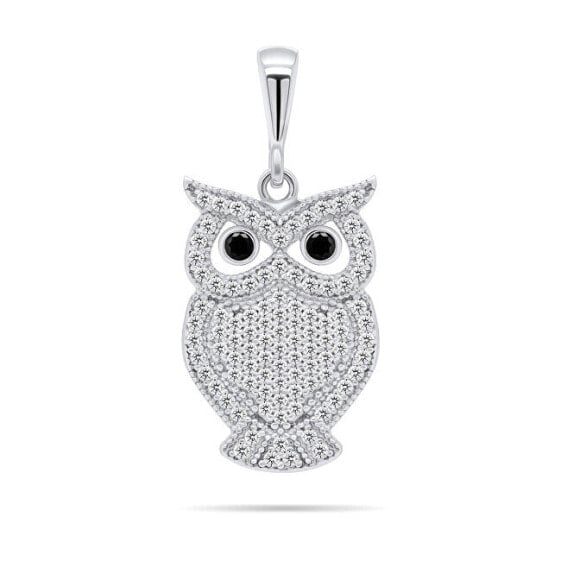 Beautiful silver pendant Owl PT46W