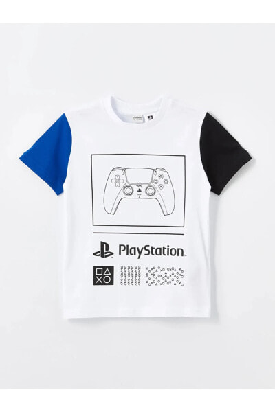 LCW Kids Bisiklet Yaka PlayStation Baskılı Erkek Çocuk Tişört