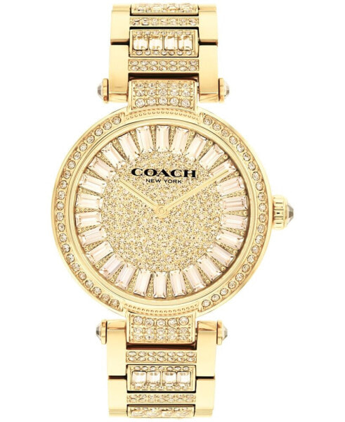 Women's Cary Gold-Tone Stainless Steel Crystal Watch 34mm