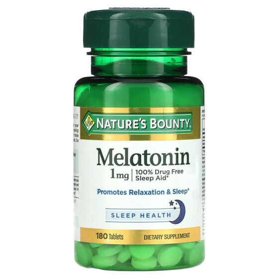 Витамины для здорового сна Nature's Bounty Мелатонин 1 мг, 180 таблеток
