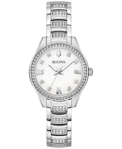 Women's Crystal Stainless Steel Bracelet Watch 29mm