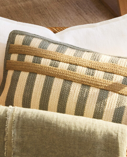 Striped cushion cover