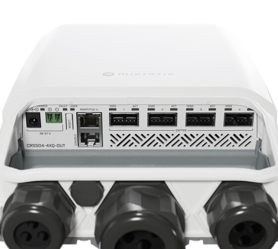 MikroTik CRS504-4XQ-OUT - Managed - L3 - Fast Ethernet (10/100) - Power over Ethernet (PoE) - Rack mounting - 1U