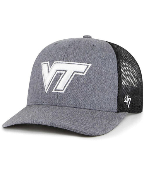 Men's Charcoal Virginia Tech Hokies Carbon Trucker Adjustable Hat