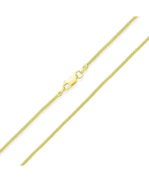 Slender 3mm Bali Style 14k Gold Plated Sterling Silver Caviar Coreana Popcorn Chain Necklace for Women