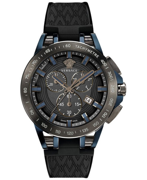 Наручные часы Tommy Hilfiger men's Blue Silicone Strap Watch 44mm