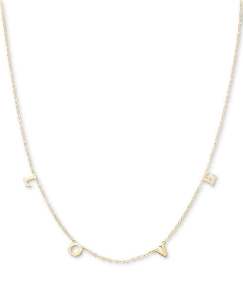 Macy's lOVE Letter 18" Statement Necklace in 10k Gold