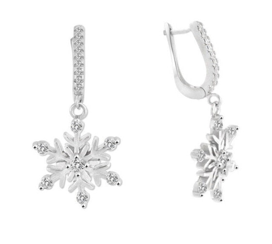 Beautiful winter earrings made of silver AGUC2731